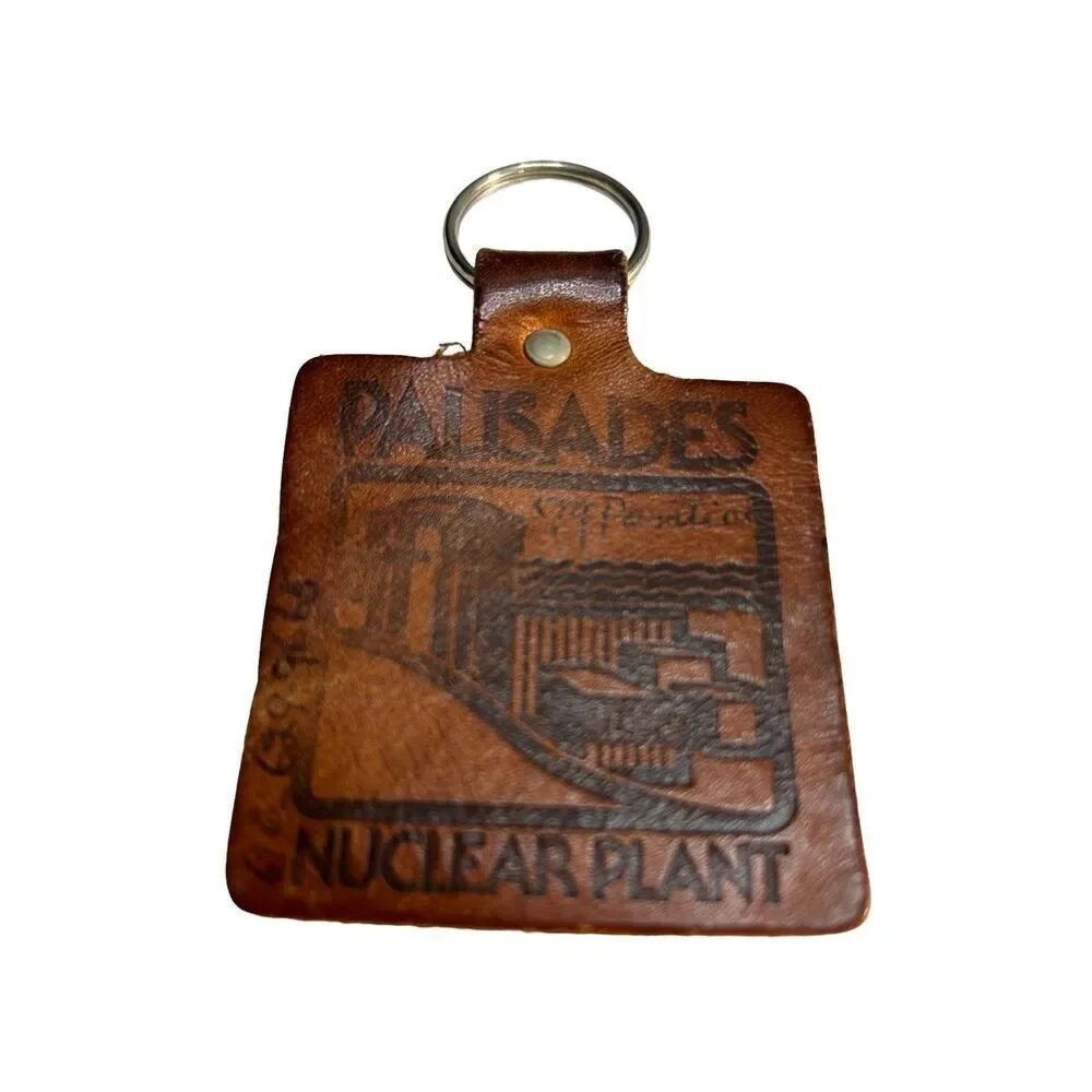 Palisades Nuclear Plant Leather Key Chain